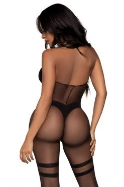 Leg Avenue Sheer And Opaque Patterned Bodystocking -Fishnet Lingerie shop unnamed file 1021