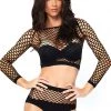 Leg Avenue Net Crop Top And Shorts