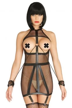 Leg Avenue Fishnet Bondage Garter Dress