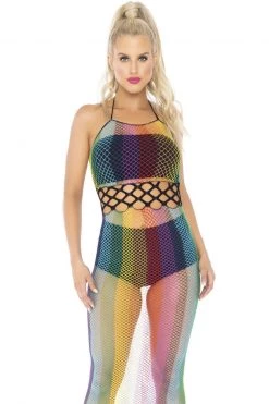 Leg Avenue Rainbow Fishnet Halter Dress -Fishnet Lingerie shop unnamed file 1105