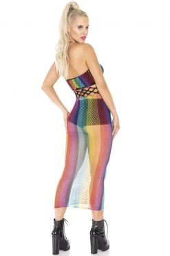 Leg Avenue Rainbow Fishnet Halter Dress -Fishnet Lingerie shop unnamed file 1106