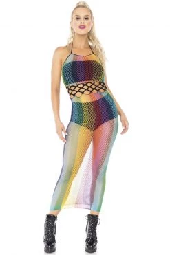 Leg Avenue Rainbow Fishnet Halter Dress -Fishnet Lingerie shop unnamed file 1107