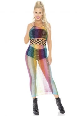 Leg Avenue Rainbow Fishnet Halter Dress -Fishnet Lingerie shop unnamed file 1108