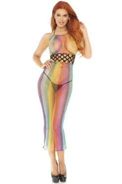 Leg Avenue Rainbow Fishnet Halter Dress -Fishnet Lingerie shop unnamed file 1109