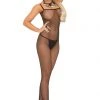 Elegant Moments Basic Black Net Bodystocking