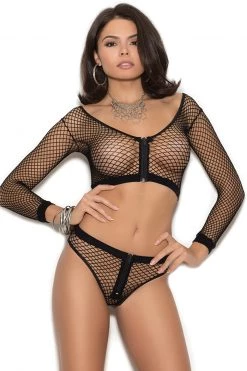 Elegant Moments Fishnet Zipper Cami Set -Fishnet Lingerie shop unnamed file 1192