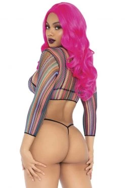 Leg Avenue Colorful Fishnet Bikini And Crop Top Set -Fishnet Lingerie shop unnamed file 1202