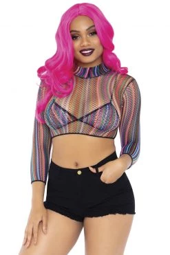 Leg Avenue Colorful Fishnet Bikini And Crop Top Set -Fishnet Lingerie shop unnamed file 1203
