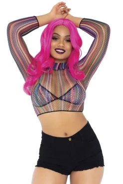 Leg Avenue Colorful Fishnet Bikini And Crop Top Set -Fishnet Lingerie shop unnamed file 1204
