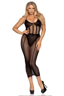 Leg Avenue Black Net And Opaque Bodysuit And Skirt 5 Leg Avenue Black Net And Opaque Bodysuit And Skirt -Fishnet Lingerie shop unnamed file 1227