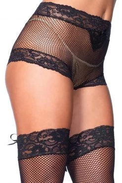 Leg Avenue Fishnet Lace-Up Panty & Backseam Stockings -Fishnet Lingerie shop unnamed file 1499