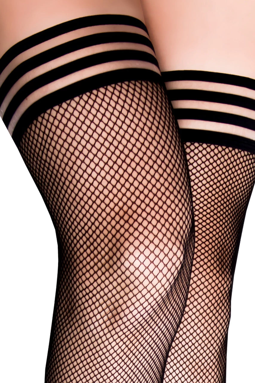 Kixies Black Fishnet Luxury Stockings 2 Kixies Black Fishnet Luxury Stockings - Image 2