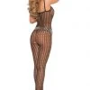 Elegant Moments Black Crochet Bodystocking - EM1614