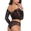 Elegant Moments Off The Shoulder Lace Cami Set