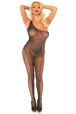 Leg Avenue Rhinestone Asymmetrical Bodystocking -Fishnet Lingerie shop unnamed file 1619