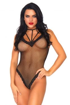 Leg Avenue Strappy Fishnet Thong Teddy
