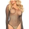 Music Legs Fishnet Butterfly Crotchless Bodystocking