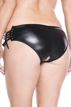 Music Legs Wet Look Lace Up Crotchless Panty -Fishnet Lingerie shop unnamed file 213