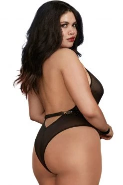 Dreamgirl Teddy With Clasped Wrist Restraints Play Set -Fishnet Lingerie shop unnamed file 2171