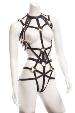 Raveware Dom Strappy Teddy With O Ring Detail -Fishnet Lingerie shop unnamed file 2224