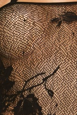 Elegant Moments Floral Lace Babydoll & G String Panty -Fishnet Lingerie shop unnamed file 2229