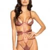 Roma Costume Multiple Cutout Eyelash Lace Teddy