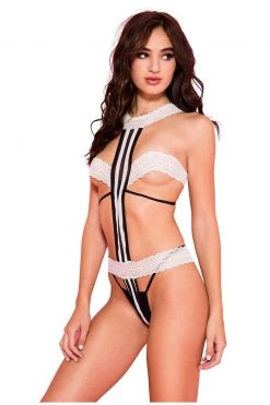 Music Legs White And Black Banded Teddy 10 Music Legs White And Black Banded Teddy -Fishnet Lingerie shop unnamed file 2422