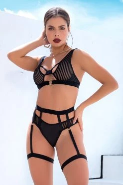 Mapalé Striped Mesh Bra And Garter Panty -Fishnet Lingerie shop unnamed file 2594
