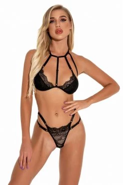 3WISHES Strappy Harness Bra Set -Fishnet Lingerie shop unnamed file 385
