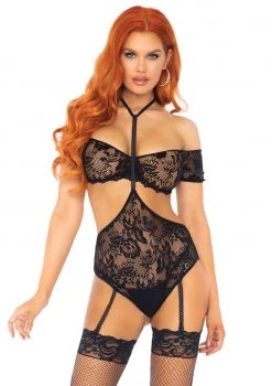 Leg Avenue Lace Bandeau And Teddy Set