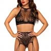 Music Legs Black Shredded Body Stocking Mini Dress