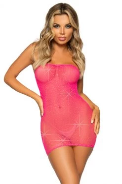 Leg Avenue Sparkle Net Tube Dress