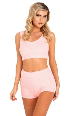 Roma Costume Cozy Fuzzy Short Set -Fishnet Lingerie shop unnamed file 505