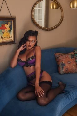 Roma Costume Satin And Lace Bralette And Garter -Fishnet Lingerie shop unnamed file 532