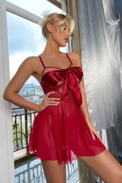 3WISHES Busty Bows Babydoll -Fishnet Lingerie shop unnamed file 601