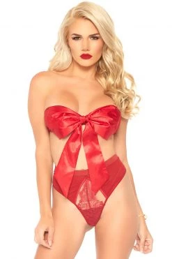 Leg Avenue Bow Bandeau And Panty Set -Fishnet Lingerie shop unnamed file 651