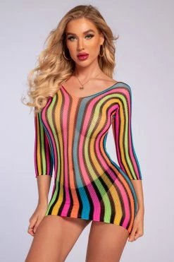 3WISHES Multicolor Net Chemise