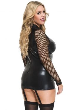 Music Legs You're Irresistible Wet Look Fishnet Mini Dress 8 Music Legs You're Irresistible Wet Look Fishnet Mini Dress -Fishnet Lingerie shop unnamed file 874