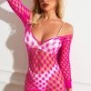3WISHES Wide Net Long Sleeve Chemise