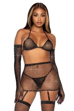 Leg Avenue Rhinestone Fishnet Bra And Skirt Set -Fishnet Lingerie shop unnamed file 916