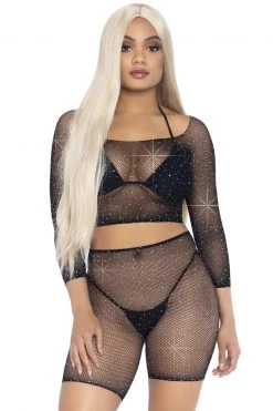 Leg Avenue Rhinestone Fishnet Top And Bike Shorts -Fishnet Lingerie shop unnamed file 929