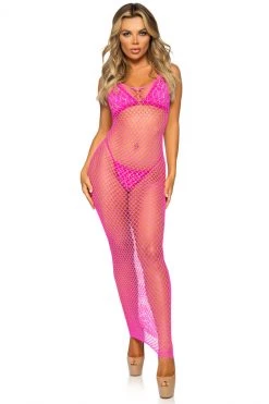 Leg Avenue Long Fence Net Gown -Fishnet Lingerie shop unnamed file 945