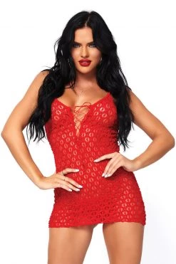 Leg Avenue Lace Up Front Mini Dress Set